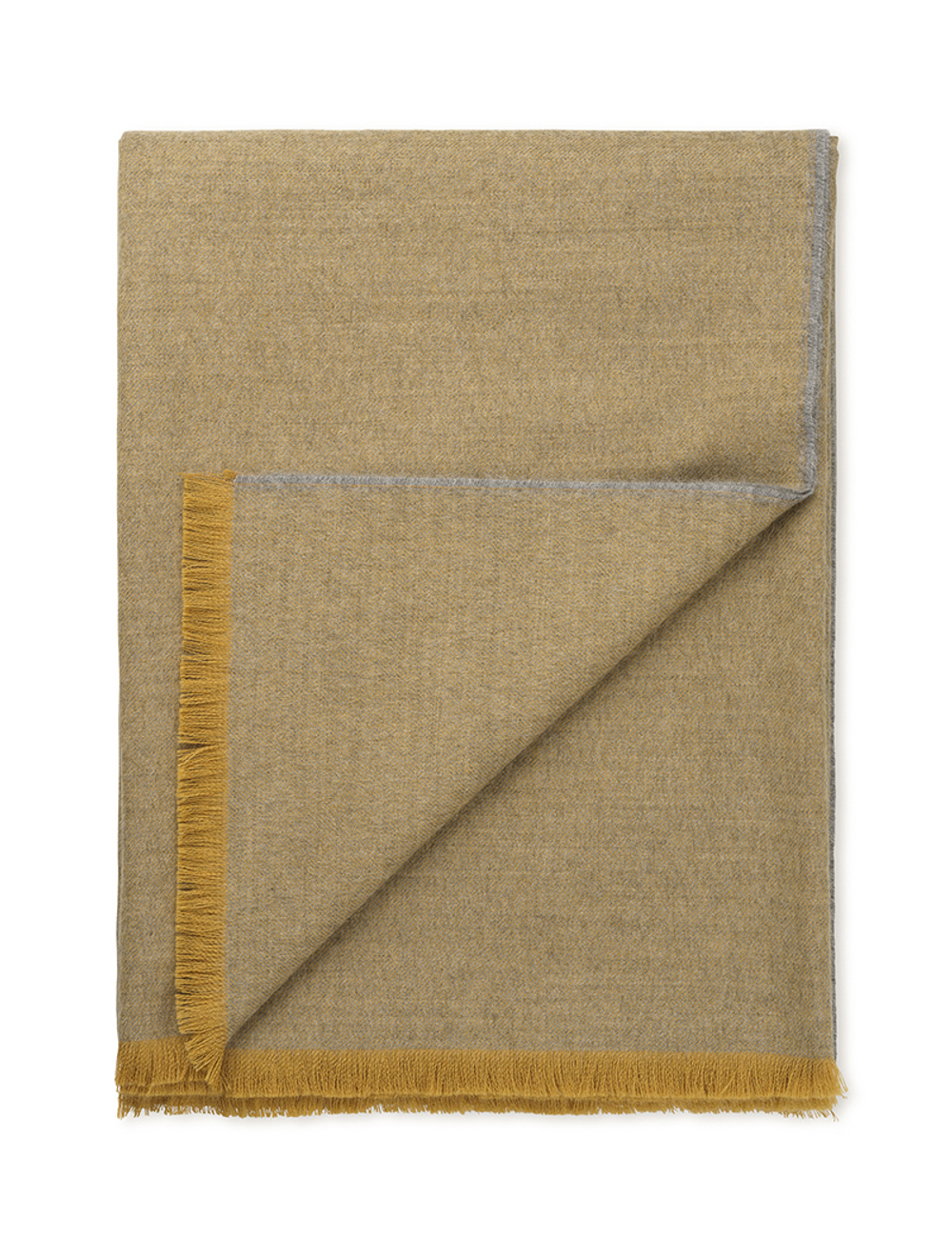 Плед 130x200 Elvang Skyfall yellow ochre