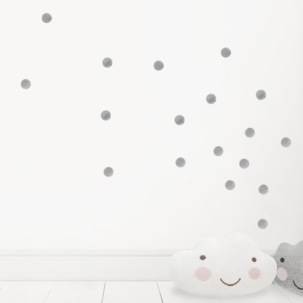 Интерьерная наклейка Watercolor Polka Dots — бирюзовый