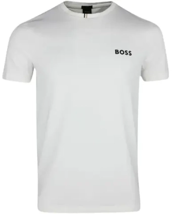 Мужская теннисная футболка BOSS TOC Game - white