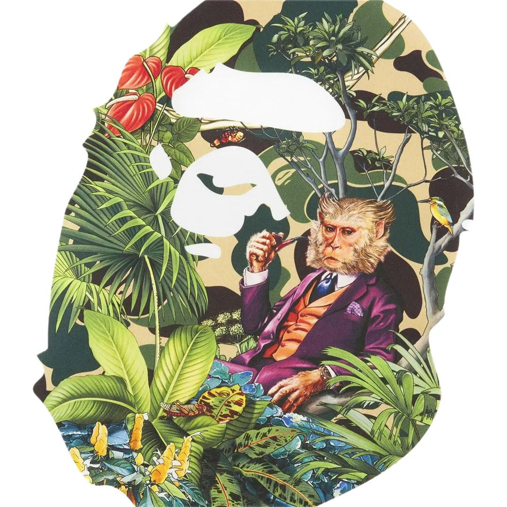 A Bathing Ape X Monkey 47 Ape Head Tee белый зеленый