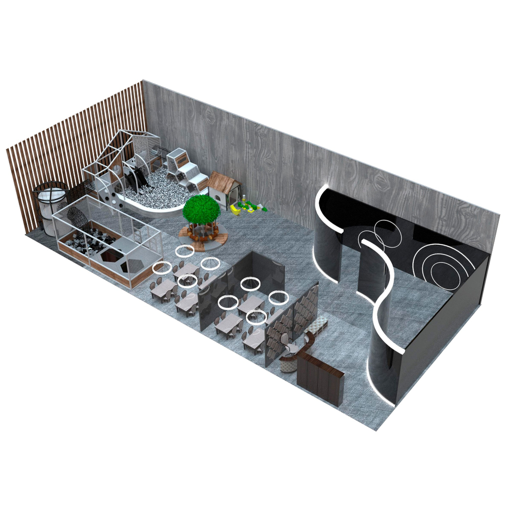 Детский игровой лабиринт «Остров открытий» 80 м²