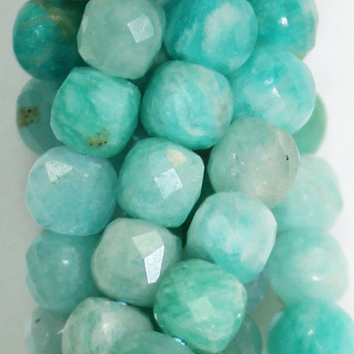 Амазонит АА качество куб юв. огранка бусины 3.8мм