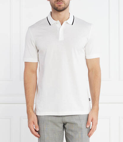 Поло Piket 40 BOSS BLACK - белый(50494057)