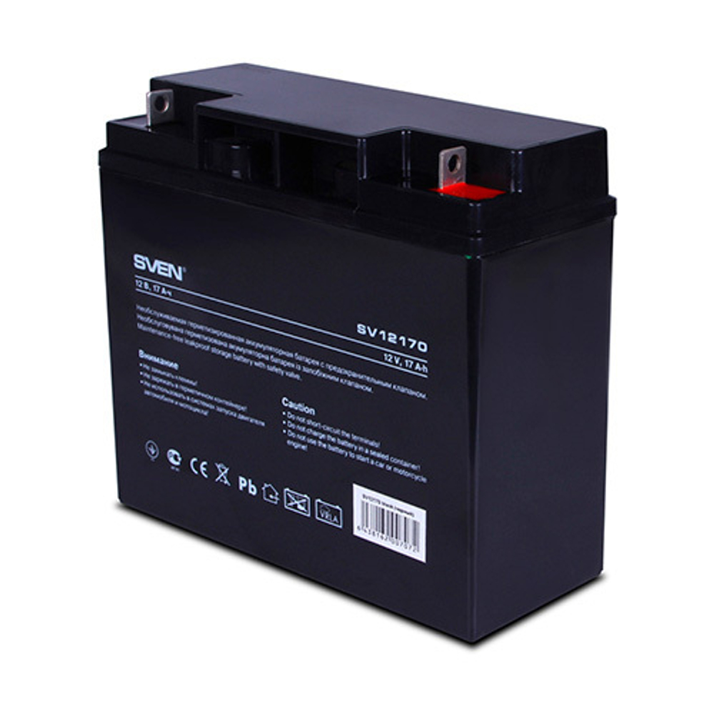 Батарея SVEN SV 12170 (12V 17Ah), напряжение 12В, емкость 17А*ч