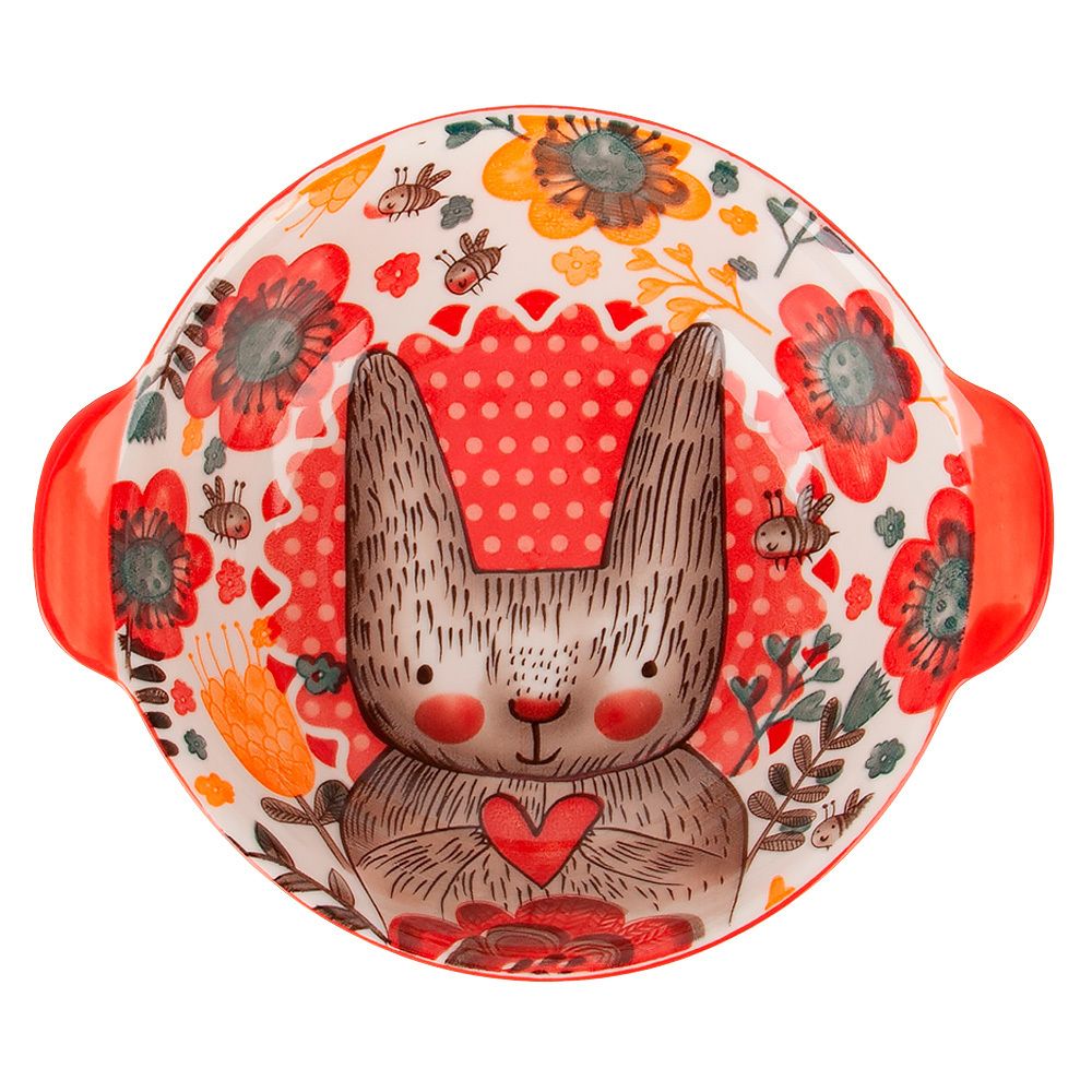 Емкость для запекания "Kawaii Forest.Bunny" 18,5*16*5,5см. v=550мл. (фарфор) (min12) (транспортная у