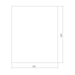 Зеркало MIXLINE прямоугольник 500*600 (ШВ) б/полки