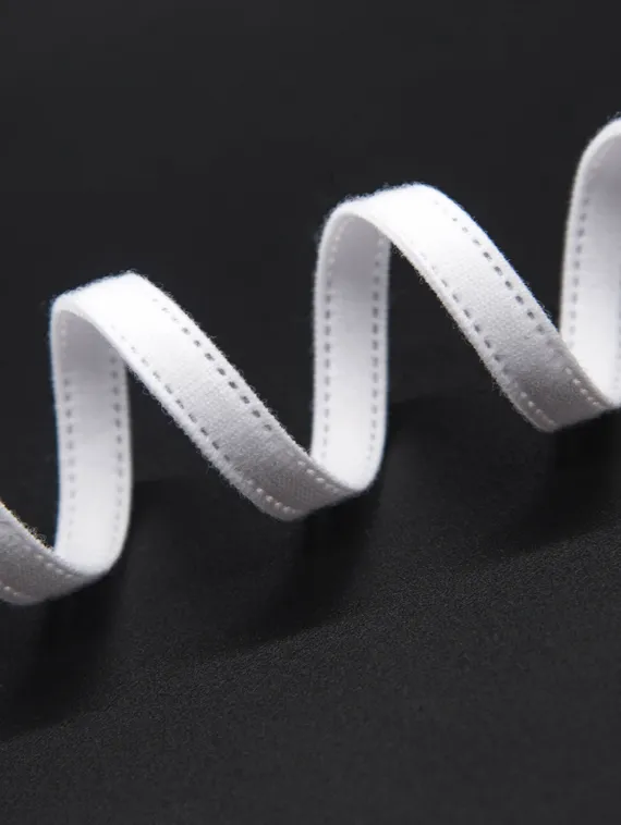 001 Туннельная лента двухшовная, 10 мм, белый 001