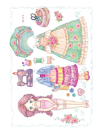 Quilted Doll. Coloring Book