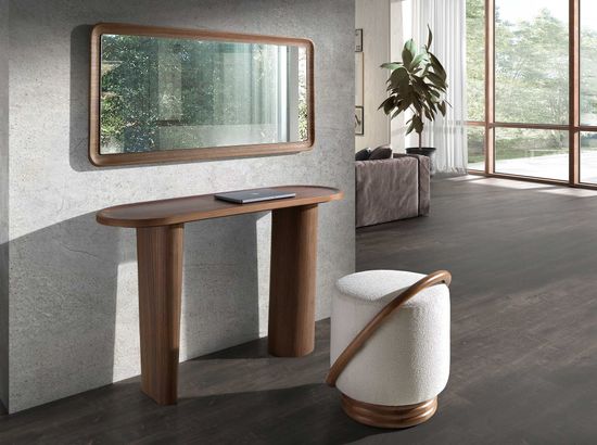 Прямоугольное настенное зеркало 3248/415-G в раме из ореха 120 x 60