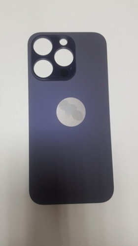 Задняя крышка для iPhone 14 Pro Темно-фиолетовый (стекло, широкий вырез под камеру, логотип)