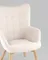 Кресло Contour, белая обивка тедди