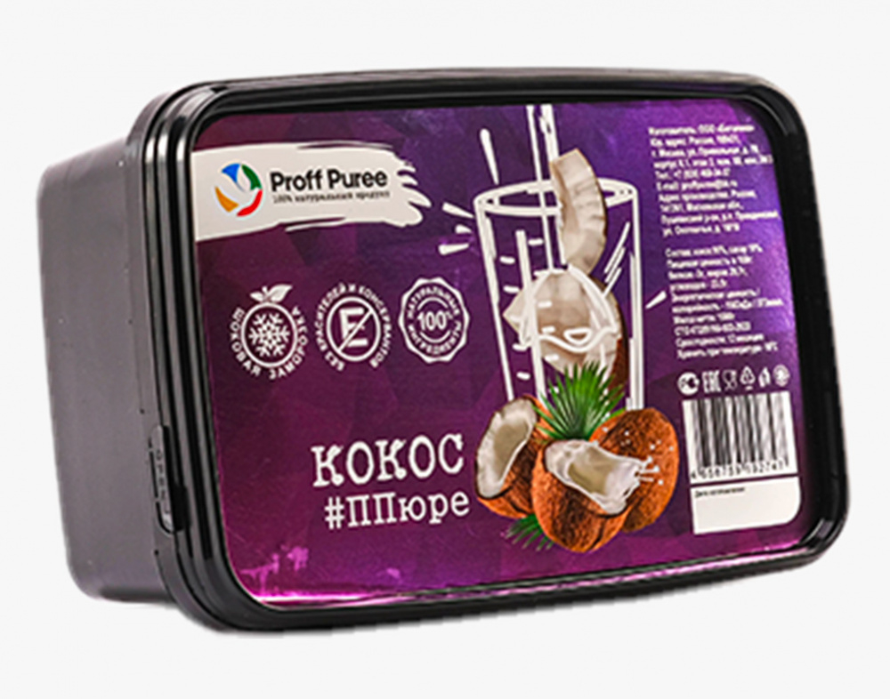 ПЮРЕ Proff Puree из кокоса 10% сахара (Контейнер 1 кг)