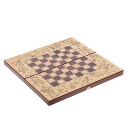 GAEM Игра настольная 3 в 1 (шахматы, шашки, нарды) "Рыцари", L50 W25 H6 см