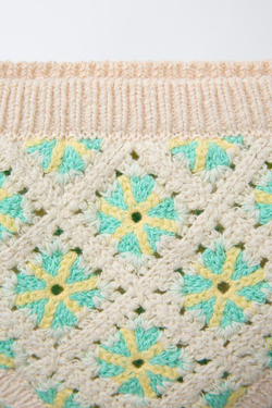 ZARA ТРУСЫ ИЗ КРУЖЕВА КРОШЕ, ЭКРЮ