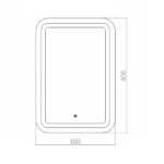 Зеркало Azario Мальта New 55 см LED-00002380 с подсветкой