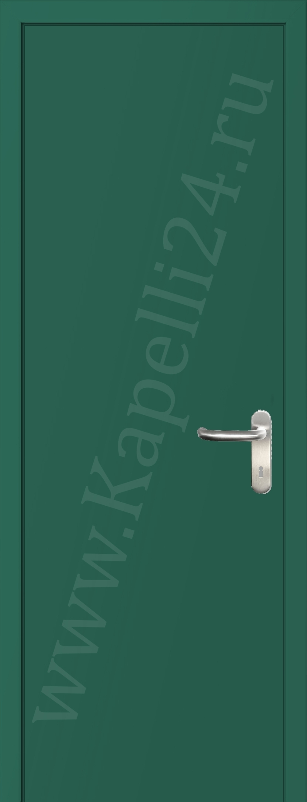 Дверь влагостойкая пластиковая KAPELLI multicolor ДГ RAL 6000 Патиново-зеленый + коробка