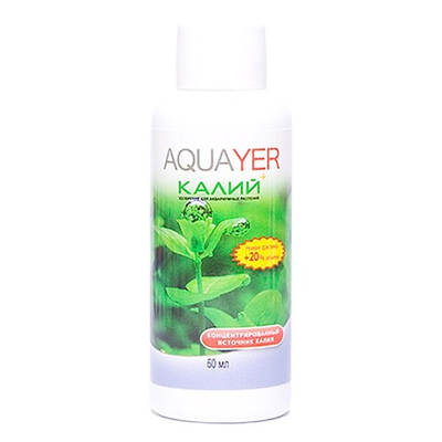 Aquayer Калий+ 60 мл - удобрение ежедневное для растений с калием (Удо Ермолаева)