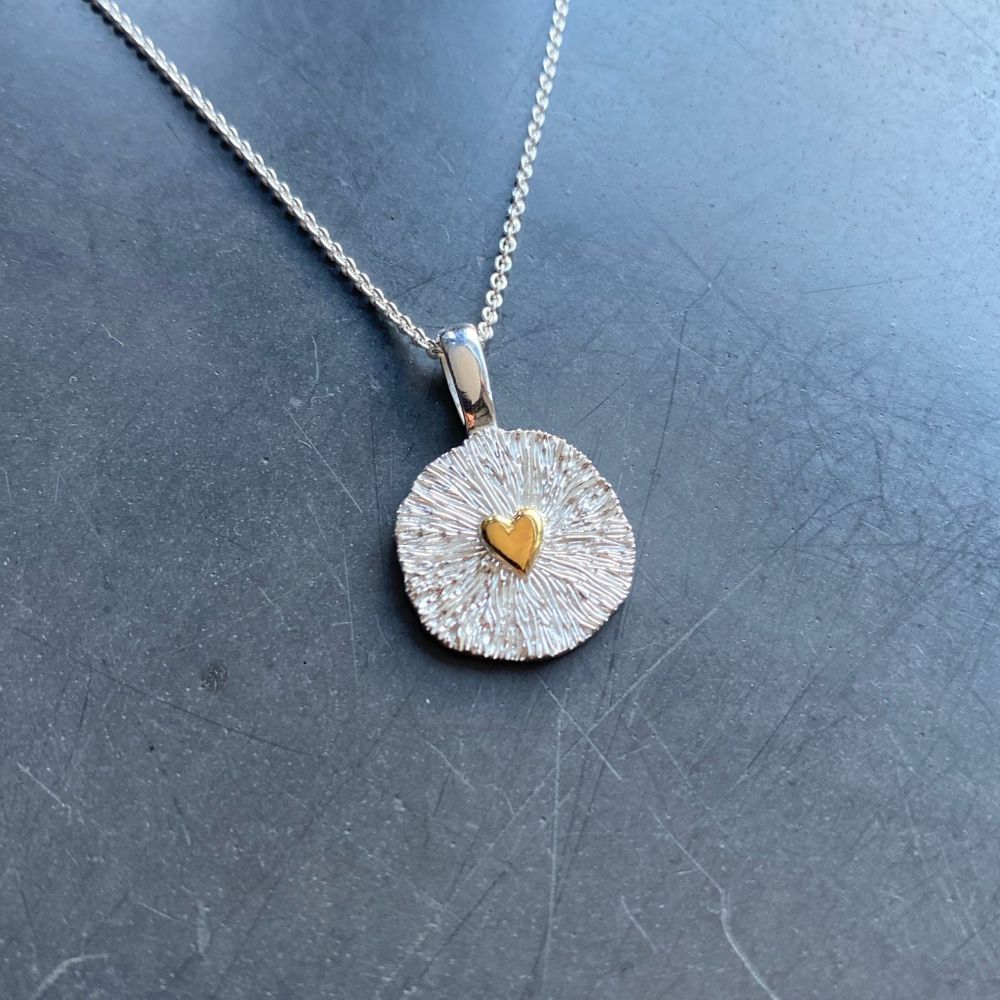 Подвеска Душа с сердцем, позолота