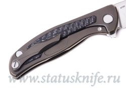 Нож Широгоров Флиппер 95 M390 CF накладка Карбонфотография - 7