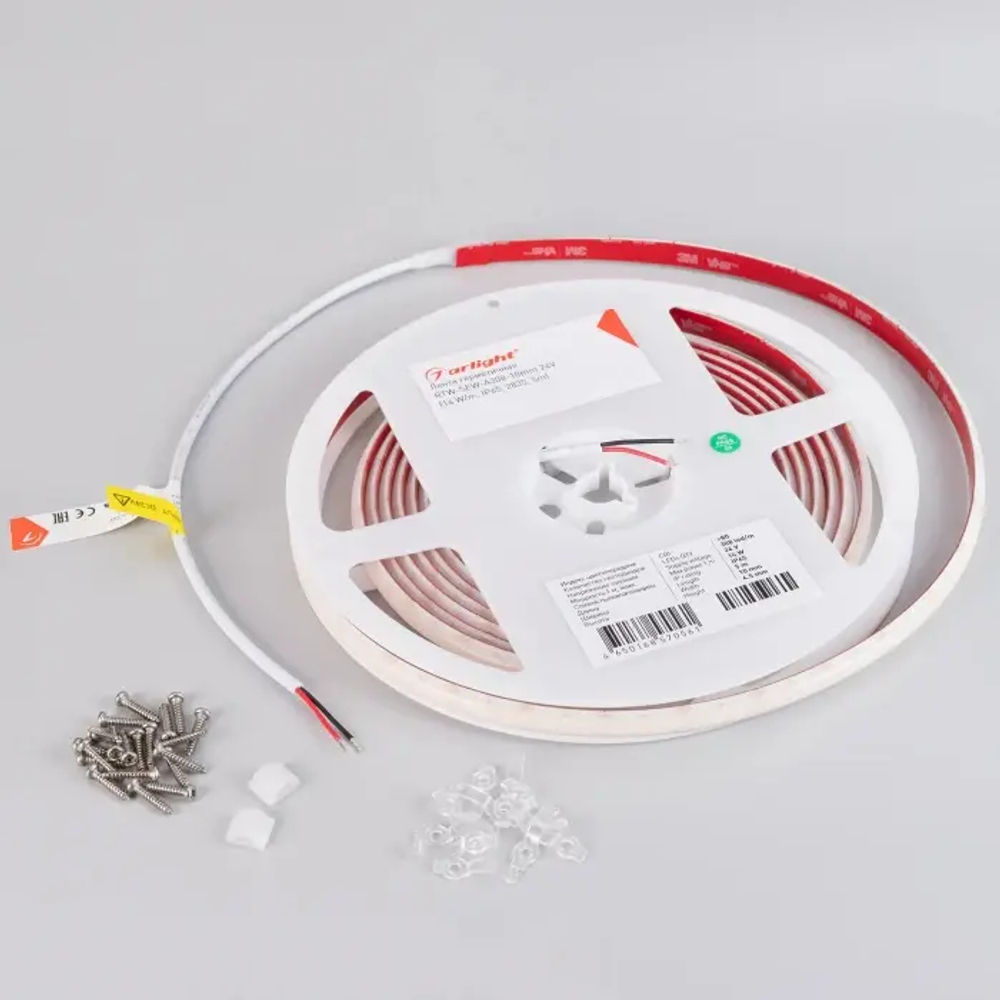 Светодиодная лента герметичная RTW-SEW-A308-10mm 24V White6000 (14 W/m, IP65, 2835, 5m) (Arlight, 5 лет) 045285