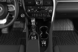 Коврики Premium, KVEST 3D в салон для LEXUS RX, 2015- , 4 шт. (полиуретан, чёрные ковры с чёрным кантом) Kvest.KVESTLEX00001K