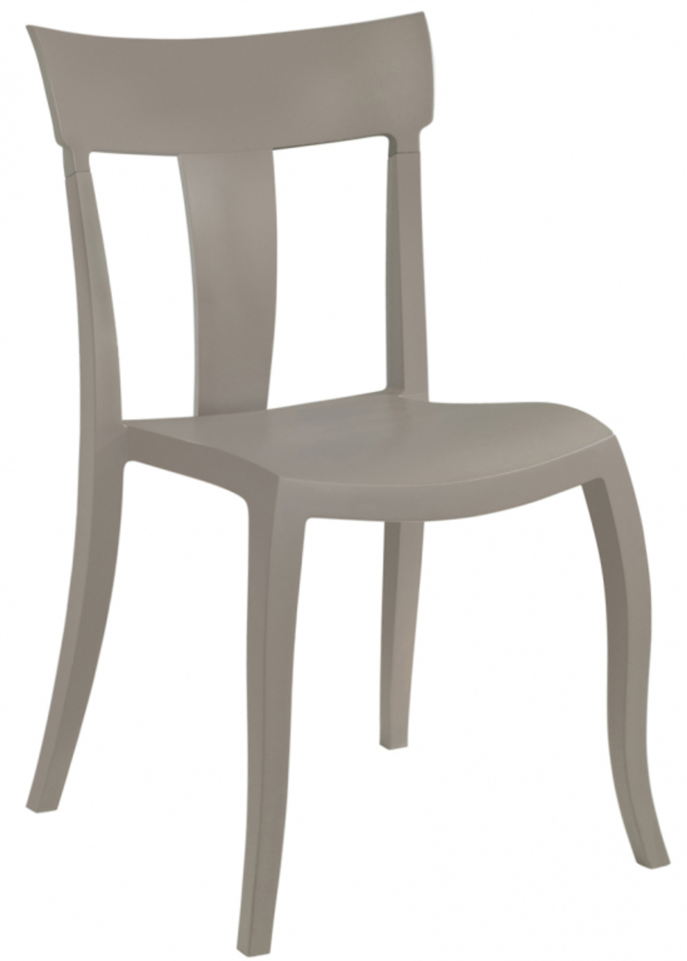 Стул пластиковый Papatya Toro-S, тортора