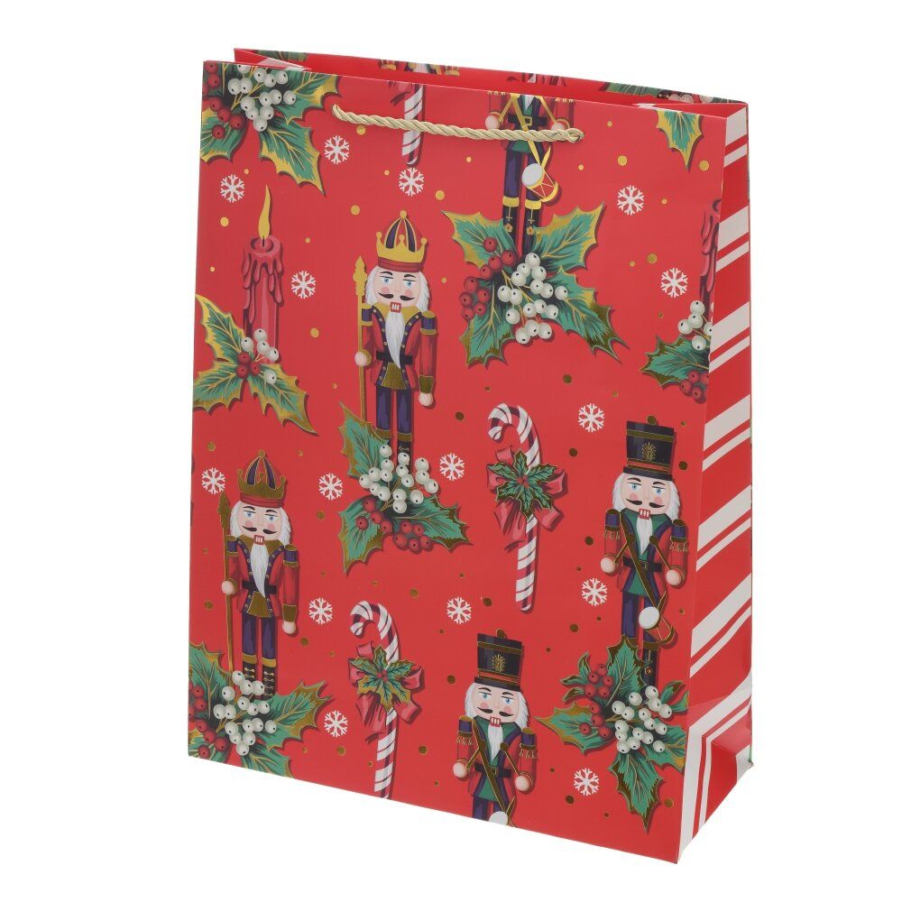 GAEM Пакет подарочный L (бумага 210г/м2, блок 12шт), L30 W12 H40 см, 4в.