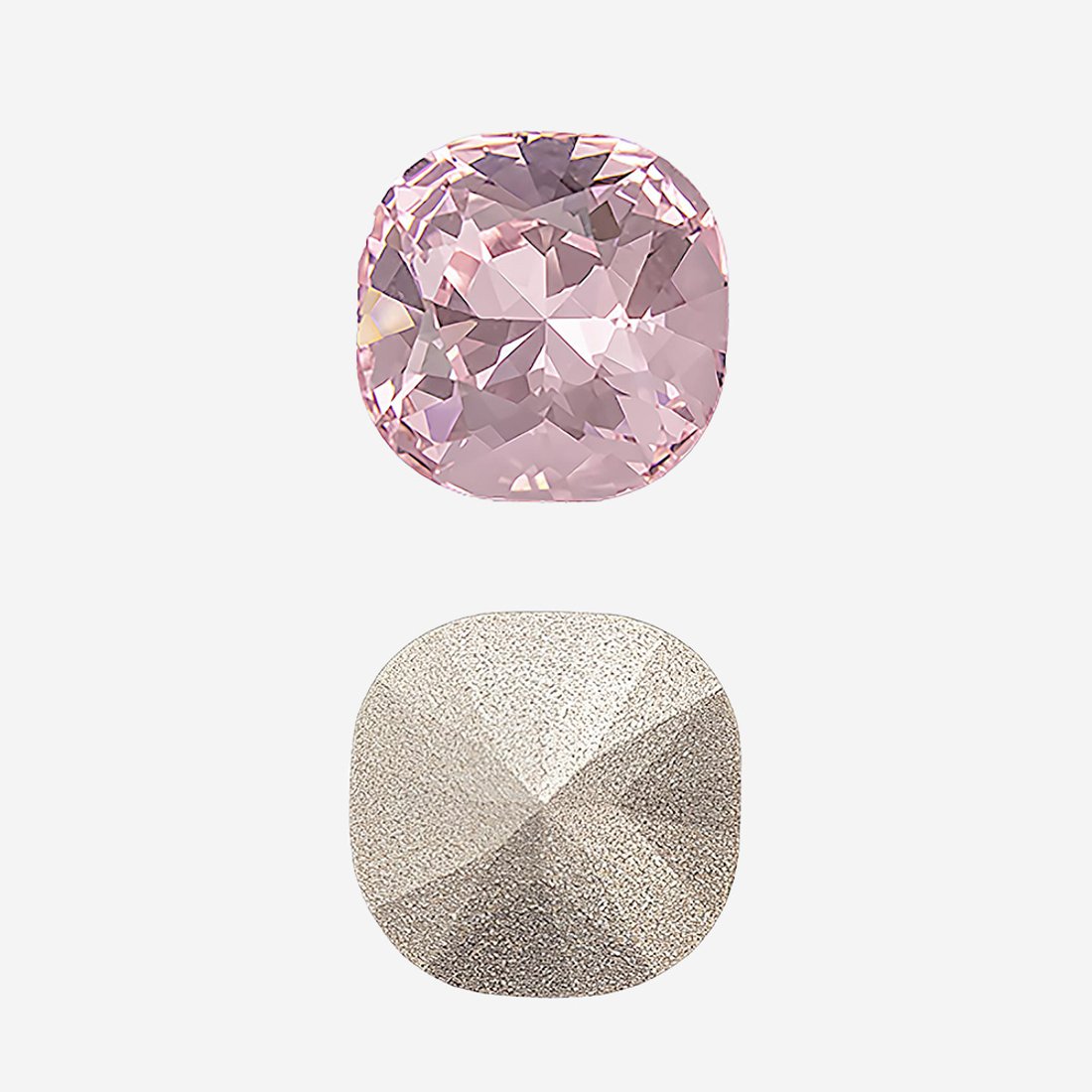 Кристалл Кушон (Сushion), оттенок "Розовый"/"Rose", 12мм