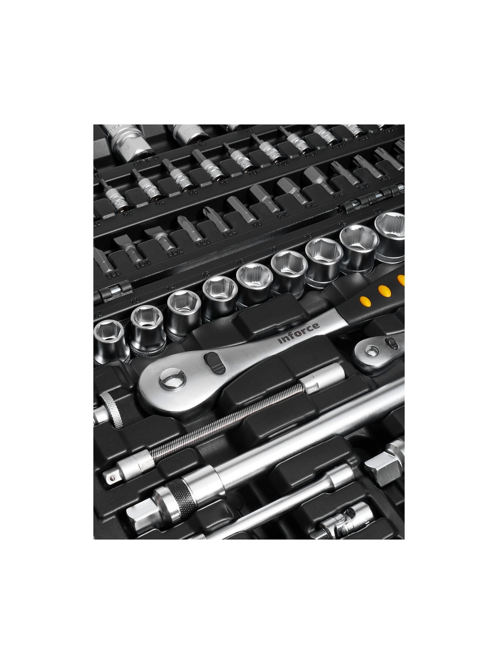 Набор инструментов 94 предмета 1/2, 1/4 Inforce, Сталь Cr-V, Профессиональный, 06-07-10