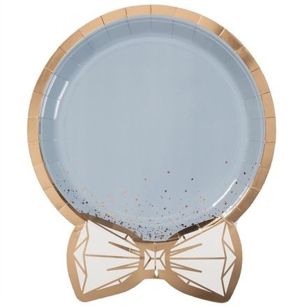 Тарелки "С Днём Свадьбы LUX" серый 25 см