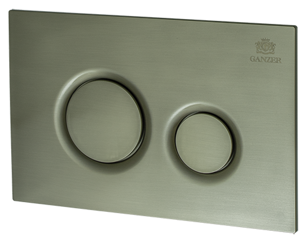 Кнопка для инсталляции с КРУГ. клав. (ГРАФИТ) GANZER (24/1шт)