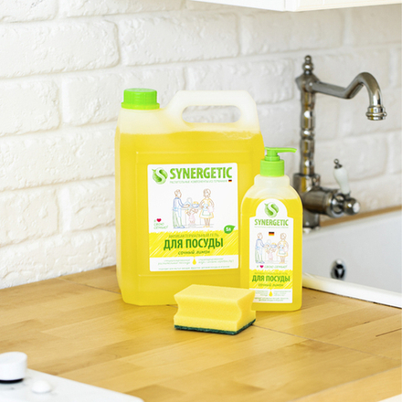 Средство для мытья посуды Synergetic Сочный лимон, 500 мл