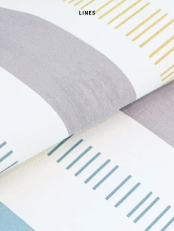 Обои флизелиновые, полоса серо-голубая, метровые, для спальни, для коридора, Lines