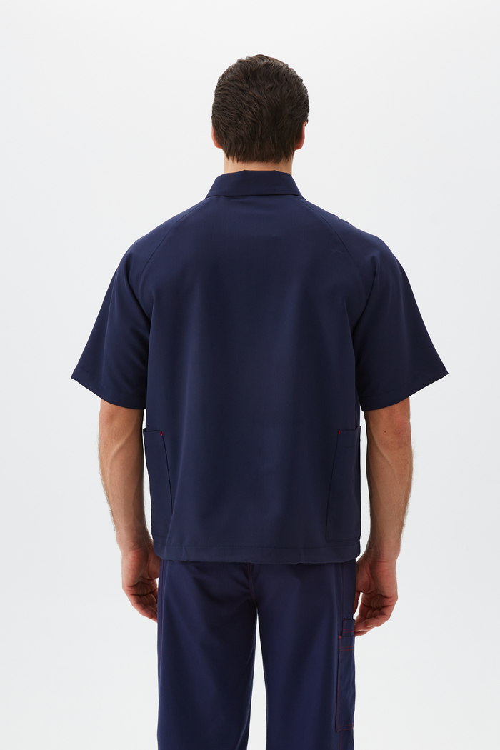 Рубашка поло медицинская мужская Смарт, нэви