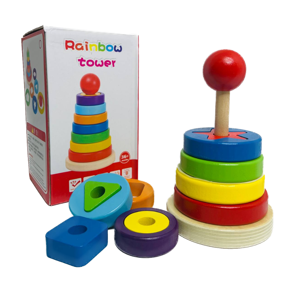 Пирамидка деревянная Rainbow tower