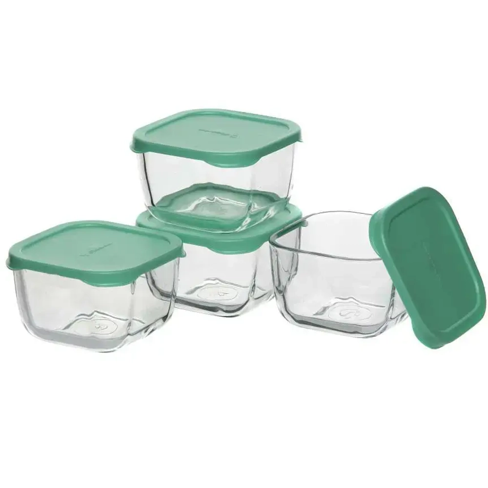 Набор стеклянных контейнеров 4шт 275мл «SNOW BOX» 53223GR