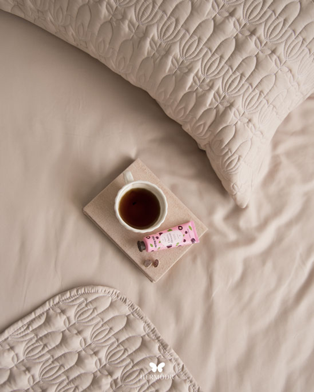 Комплект постельного белья двуспальный Rio Grand Coral Milk Hermodr 7 предметов 130220295 Иран