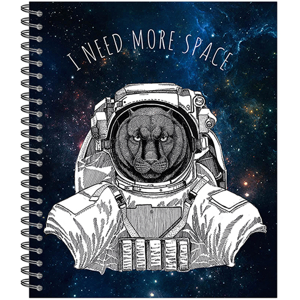 Тетрадь общая 48 листов на металлическом гребне "I need more space"