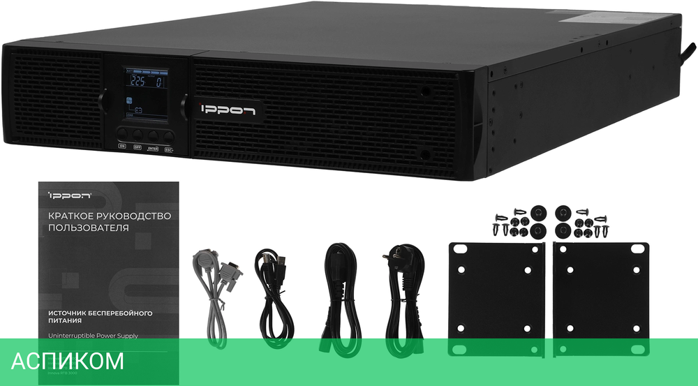 Источник бесперебойного питания Ippon Innova RTB 3000 черный (2028480)