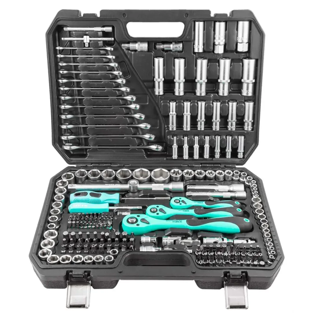 Набор инструментов 218пр. 1/4'',3/8'',1/2''(6гр.)(4-32мм) MAMEDFORCE MF-42182-5