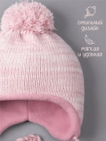 Шапка детская вязаная осенняя на завязках