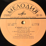 Виниловая пластинка Моцарт - Симфонии № 40, № 24 (Мелодия) LP