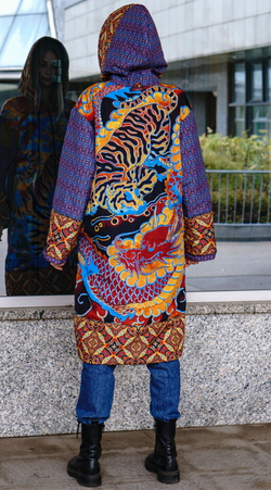 Двустороннее пальто-парка