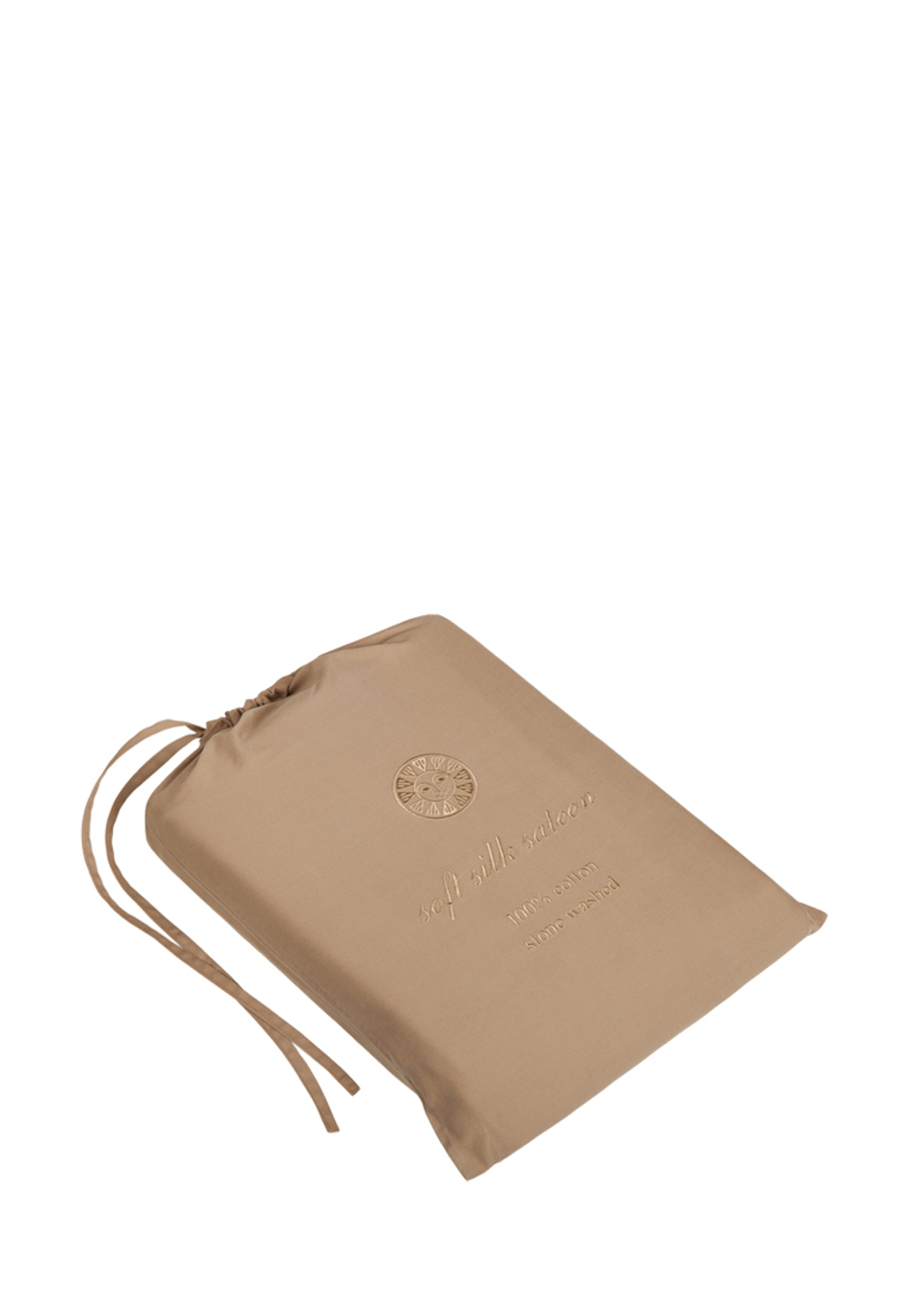 Постельное белье семейное Luxberry Soft Silk Sateen бежевое