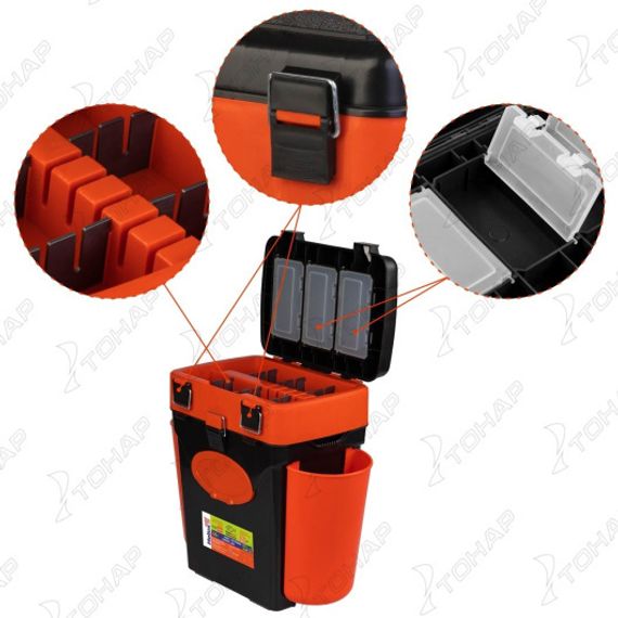 Ящик зимний Helios "FishBox" (10л) оранжевый