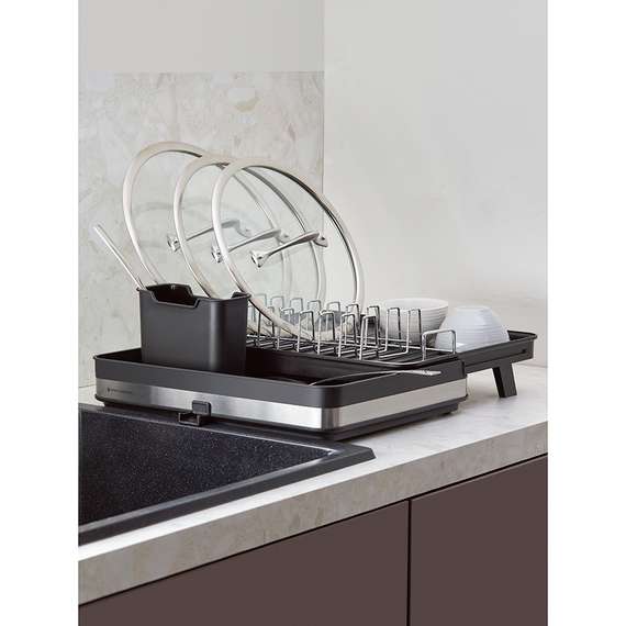 Сушилка для посуды atle раздвижная большая, черная