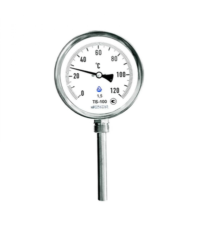 Термометр биметаллический радиальный 0-120