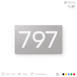 Номер на дверь 797, табличка на дверь для офиса, квартиры, кабинета, аудитории, склада, серая 120х70 мм, Айдентика Технолоджи