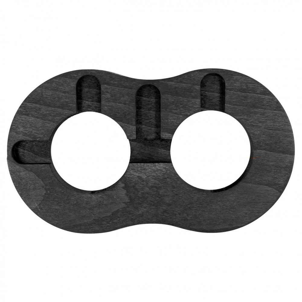 Рамка 2 постовая Пиластро, накладной монтаж, дерево, цвет Угольно-черный BF9-620-119