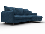 Диван угловой Лига-064 НПБ угол универсальный ВЕЛЮР BRUT 11 синий